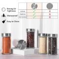 6 Spice Jars, Round Spice Shaker, Transparent Spice Container