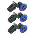 Mi.xim 3 Pair Colorful Bar End Plugs Bicycle Handlebar Plugs End Caps