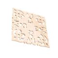 3x Wooden Decal European-style Applique Real Wood Carving 20x20x2cm