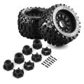 2pcs Bigfoot Monster Truck Rubber Tire Tyre 14mm & 17mm Wheel Hex,l4