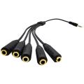 3.5mm 1 to 5 Splitter Stereo Plug Male to 1/8 Inch 3.5mm Stereo Jack