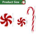 48 Pieces Christmas Candy Canes Candy Swirl Garland Plastic Candy