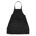 Unisex 2 Pocket Black Kitchen Apron Bib, One Size In Medium