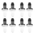 8pcs 3/8 Inch 10mm Inline Abs One Way Water Non Return Check Valve