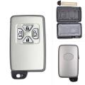 Car Card Remote Car Key Shell Case Fob 4 Button for Toyota Alphard
