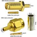10pcs Sma Male and Female Coaxial Connectors and Crimper