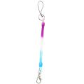 Lobster Hook Purple Blue Spring Stretchy Coil Keyring