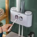 Ecoco Toothbrush Holder Wall Mounted for Bathroom Tooth Squeezer