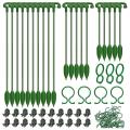 60pcs Plant Supports Set-20 Pack Flower Plant Stakes Sticks (3 Sizes)