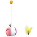 Tumbler Swing Toys for Cats Kitten Car Cat Chasing Toy Pink