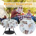 60 Inch Indoor and Outdoor Tablecloth with Umbrella Hole and Zipper