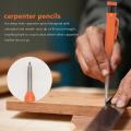Carpenter Pencil Set with 7 Refill Leads, Built-in Sharpener,pencil E