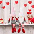 Gnome Long-legged Festive Plush Rudolph Doll Toy for Valentines,a