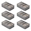 6pcs Drawer Boxes for Jeans Trousers T-shirt Storage Boxes 7 Grids S