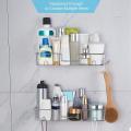 Shower Caddy Shelf with Hooks,no Drilling for Bathroom , 2 Pack