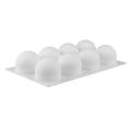 8 Pcs Semi-circular Coconut Mousse Cake Silicone Mold for Cakes Tools