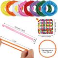 288pcs 7 Inches Potholder Loops with 3pcs Crochet Hook for Diy Crafts