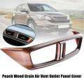Car Air Dashboard Stickers Peach Wood Grain Moulding for Honda
