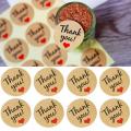 Gold Heart Shape Thank You Foil Sticker Labels-500 Stickers