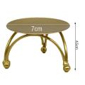 Candlestick Iron Candle Holders Retro Round Table Golden 3pcs