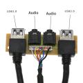 60cm Panel Usb3.0+usb3.0+hd Audio Jack Ports I/o Board+internal Wire