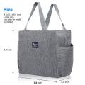 Insulated Lunch Bag with Dual Side Pockets Thermal Lunch Tote Bag