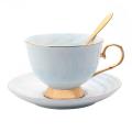 Vintage Porcelain Tea Cup and Saucer with Spoon Ceramic Coffee C