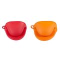 Silicone Heat Insulated Gloves Non-slip Gripper Pot Holder(red)