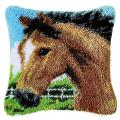 Latch Hook Kit Pillow Cover Diy for Adults&kids 16.5 X16.5inch(horse)