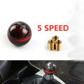 Mugen Carbon Fiber Transmission 5 Speed Shift Knob Round Red