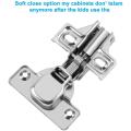 20pcs Soft Closed Cabinet Hinges Suitable for 1 Cm Full Cover