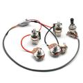 3 Pickups Wiring Harness Prewired/5-way Switch/jack 2t2v Big 500k Pot