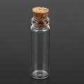 20pcs 11x32mm Tiny Mini Empty Clear Cork Glass Bottles Vials 2ml