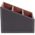 1pcs Remote Control Cd Organizer Phone Desktop Storage Box(brown)