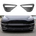 Matte Carbon Car Front Fog Lamp Cover Spoiler Decoration Sticker