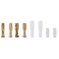 200pcs 3.9mm Brass Male and Female Terminals Wire Connector Golden