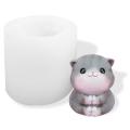 Candle Mold, 3d Three-dimensional Cat Candle Silicone Mold, (cat C)