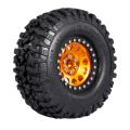 4pcs Metal 2.2 Beadlock Wheel Rim Tires Set for 1/10 Rc,yellow