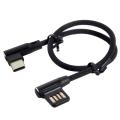 90 Degree Usb 2.0 Data Cable with Sleeve for Tablet & Phone 15cm