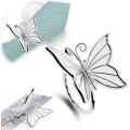Butterfly Napkin Rings Set Of 4 for Family Gathering, Dinner(silver)