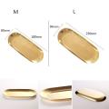 2 Sets Gold Oval Stainless Steel Trinket Tray, Towel Storage Dish