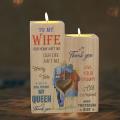 Wooden Candle Holder to My Wife - You Are My Queen