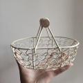 Creative Retro Iron Storage Basket Hollow-out Desktop Storage Basket