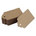 Pack 100 Rustic 40mmx70mm Scalloped Kraft Paper Card,blank Brown Tag
