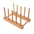 Dish Rack Pots Wooden Plate Stand