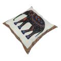 Knitted Elephant Cotton Linen Throw Pillow Case Cushion Cover Decor