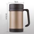 500ml/17oz Thermo Mug Stainless Steel Vacuum Flasks Thermoses Grey