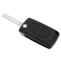 2x Remote Car Key Case Shell for Peugeot 407 307 308 607 3 Buttons