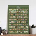 Top 100 List Scratch Menu Poster Wall Hanging Decorative Poster