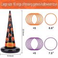 Halloween Party Toys Games, Inflatable Witch Hat Ring Toss Game